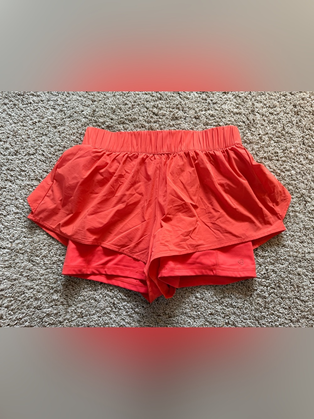 Blogilates Coral Ruffle Athletic Shorts